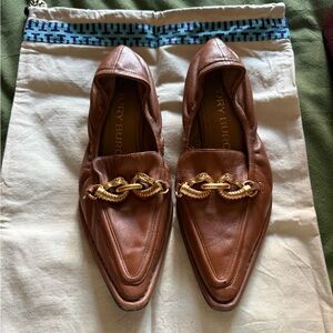 Tory Burch Cinnamon Brown Jessa Loafers
